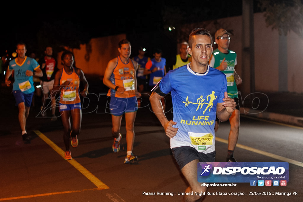 Unimed Night Run: Etapa Coração :: Paraná Running 2016