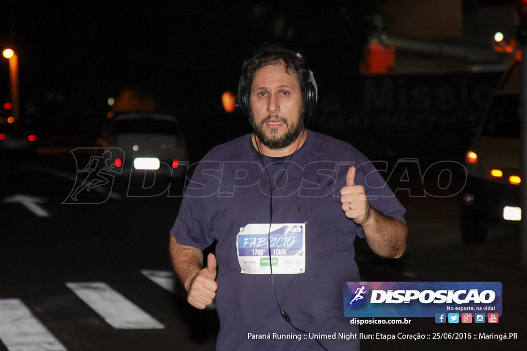 Unimed Night Run: Etapa Coração :: Paraná Running 2016