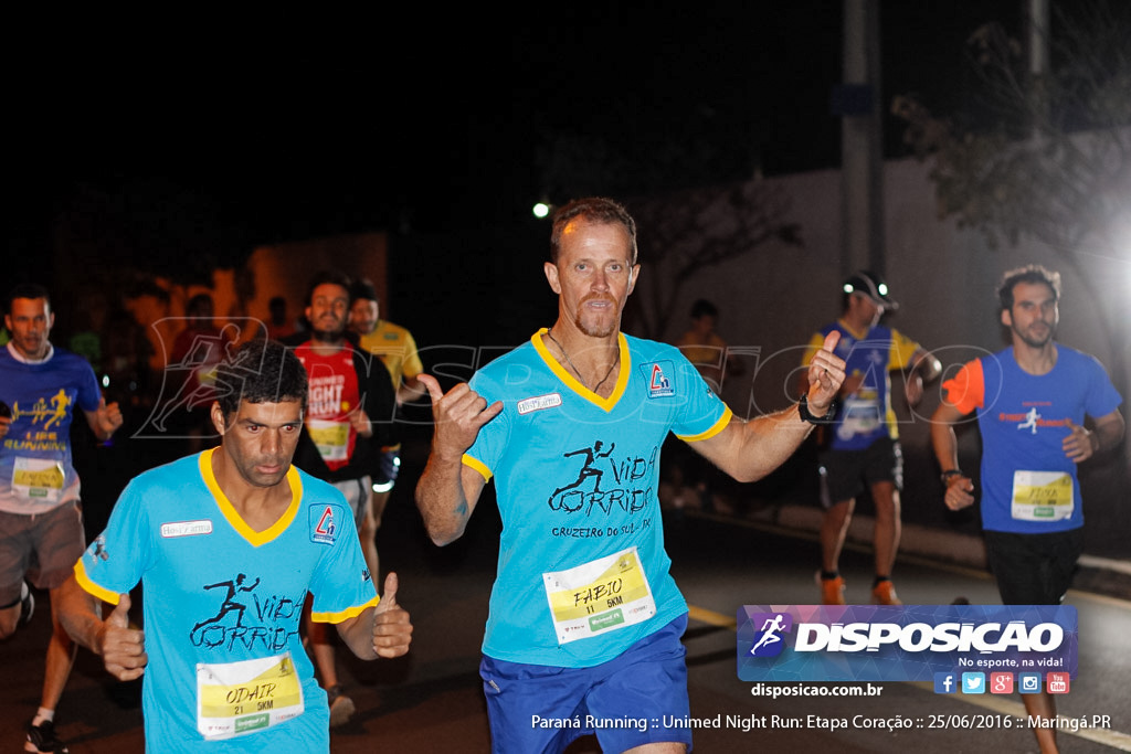 Unimed Night Run: Etapa Coração :: Paraná Running 2016