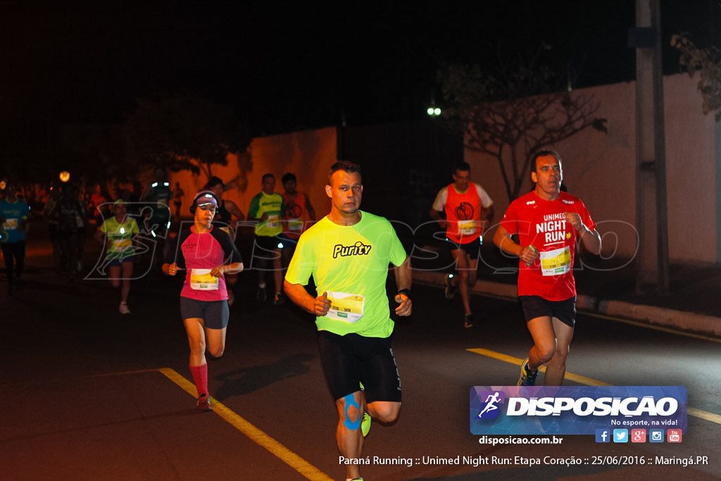 Unimed Night Run: Etapa Coração :: Paraná Running 2016