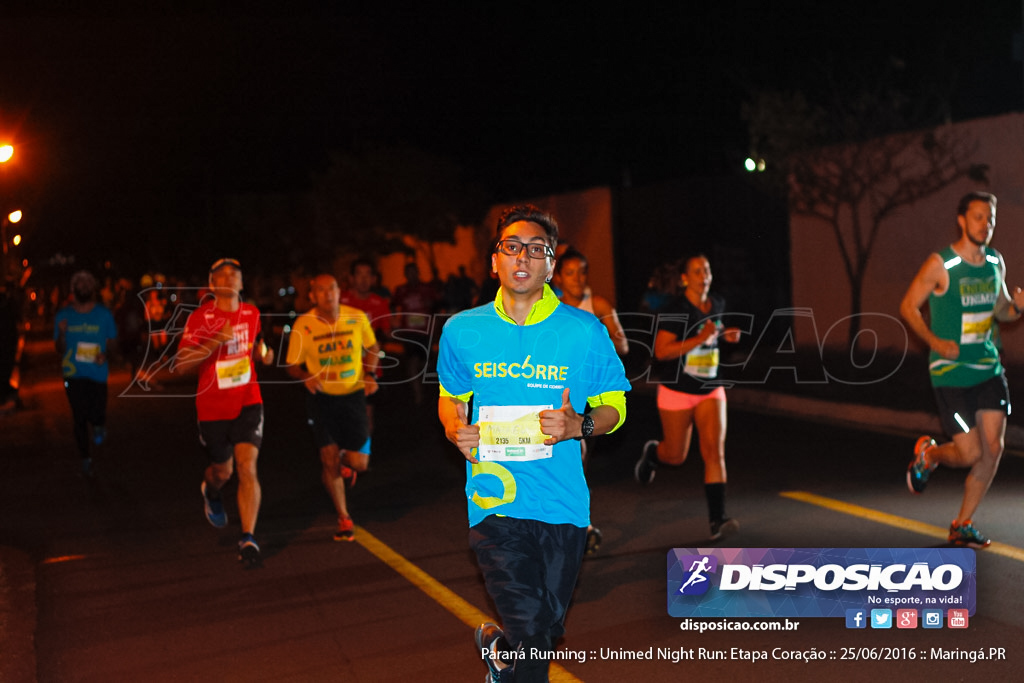 Unimed Night Run: Etapa Coração :: Paraná Running 2016