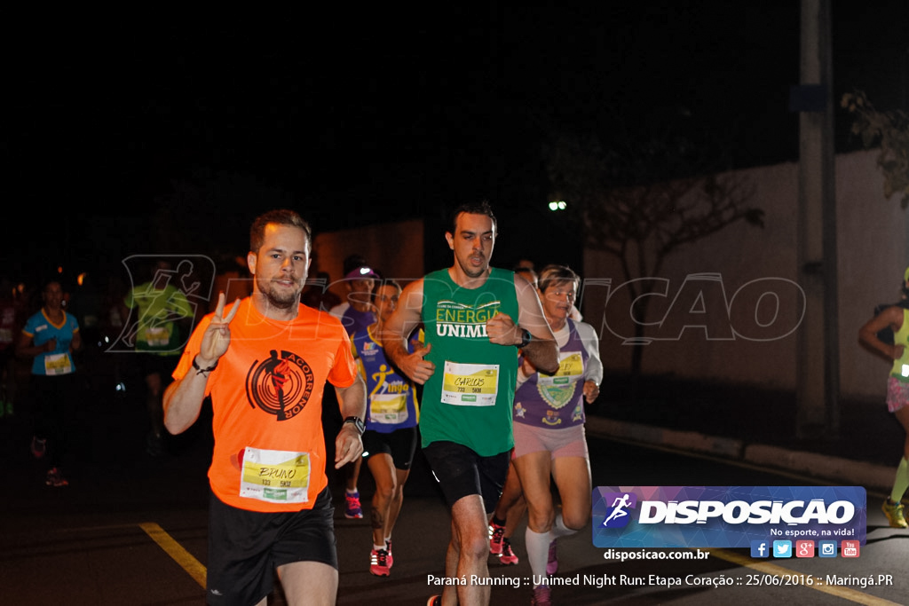 Unimed Night Run: Etapa Coração :: Paraná Running 2016