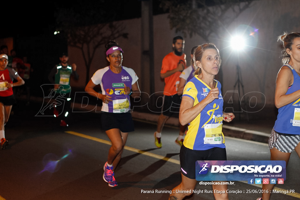 Unimed Night Run: Etapa Coração :: Paraná Running 2016