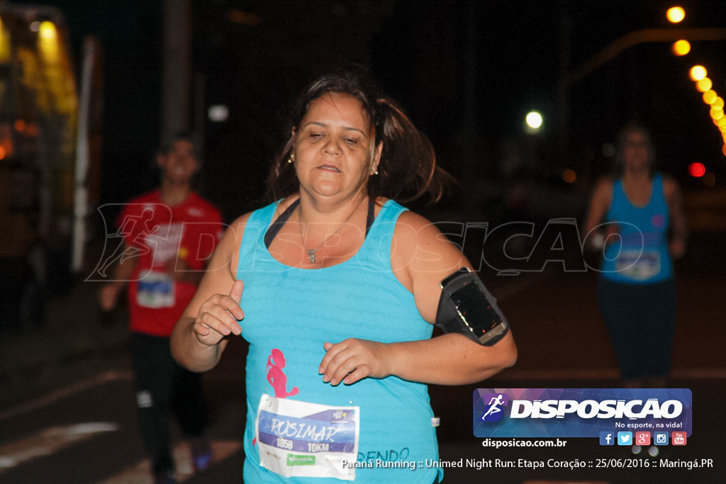 Unimed Night Run: Etapa Coração :: Paraná Running 2016