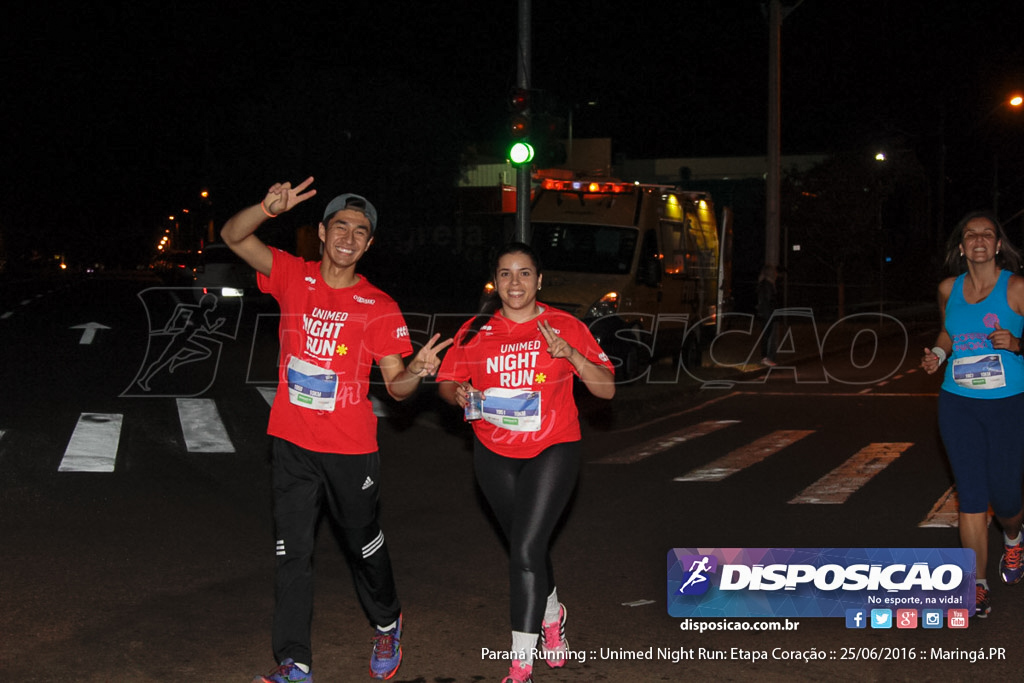 Unimed Night Run: Etapa Coração :: Paraná Running 2016