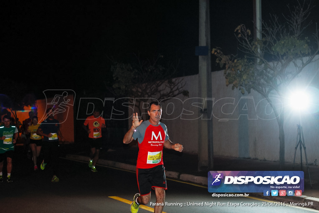 Unimed Night Run: Etapa Coração :: Paraná Running 2016