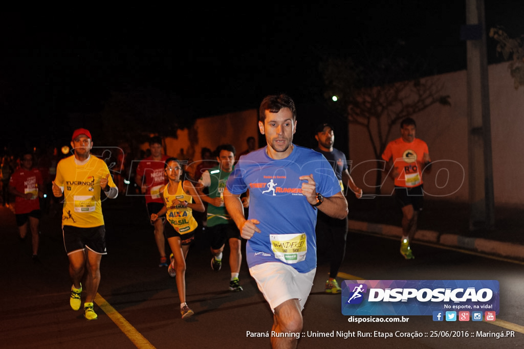 Unimed Night Run: Etapa Coração :: Paraná Running 2016