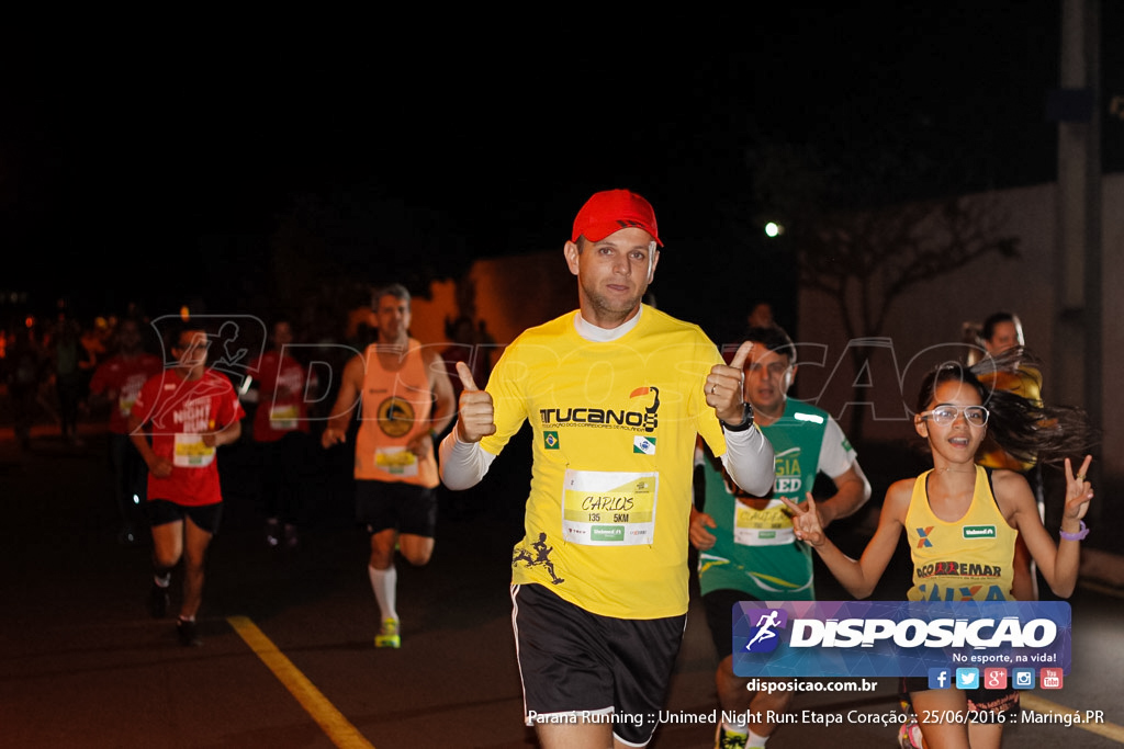 Unimed Night Run: Etapa Coração :: Paraná Running 2016