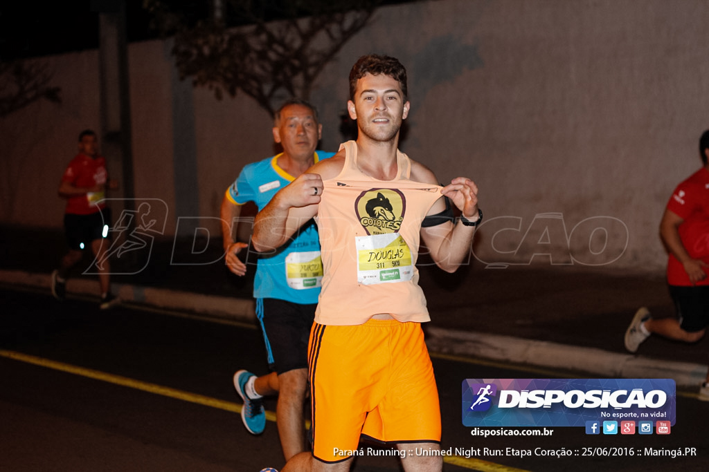 Unimed Night Run: Etapa Coração :: Paraná Running 2016