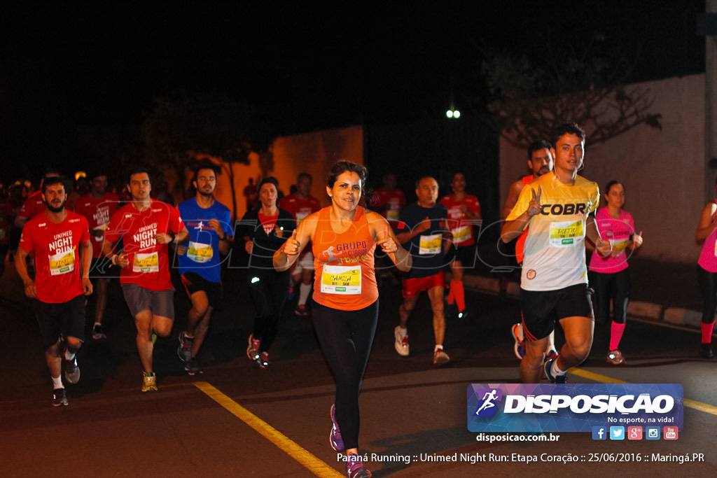 Unimed Night Run: Etapa Coração :: Paraná Running 2016