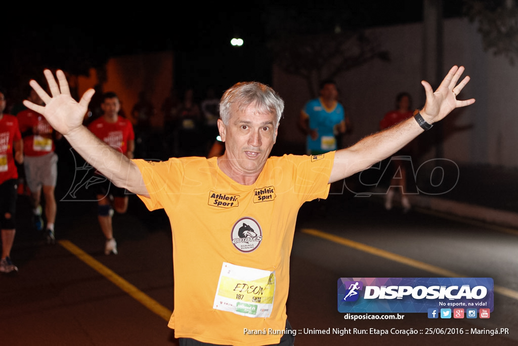 Unimed Night Run: Etapa Coração :: Paraná Running 2016