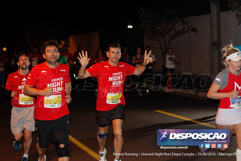 Unimed Night Run: Etapa Coração :: Paraná Running 2016