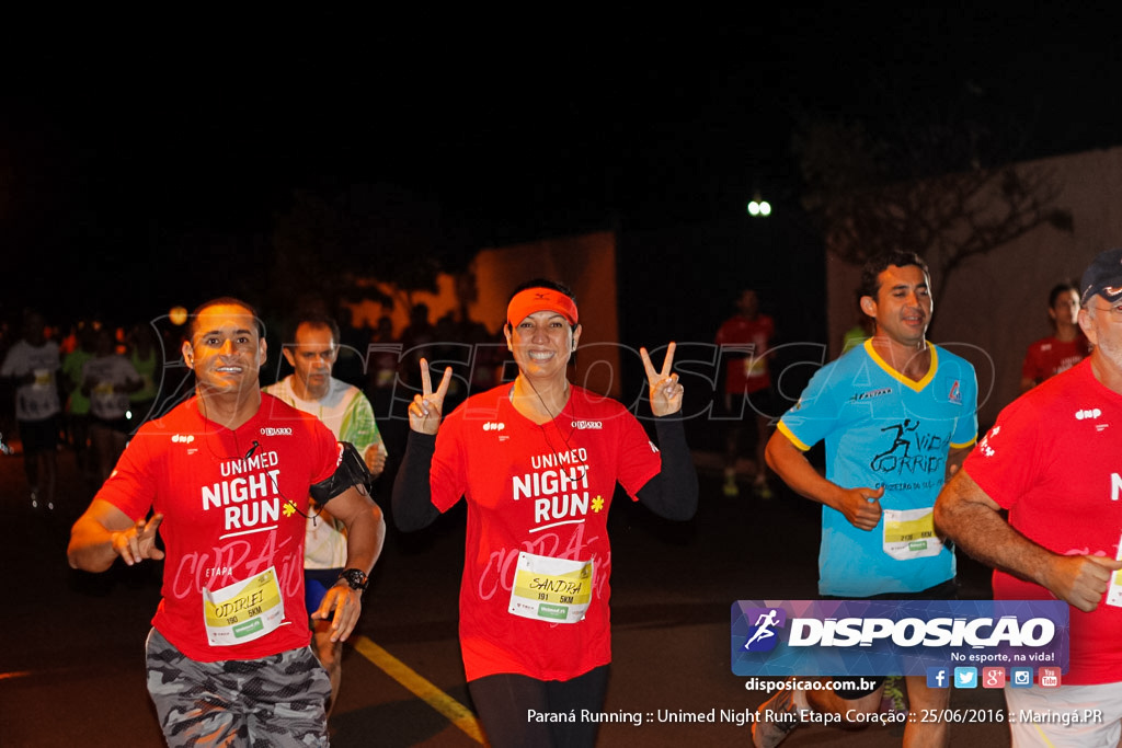 Unimed Night Run: Etapa Coração :: Paraná Running 2016