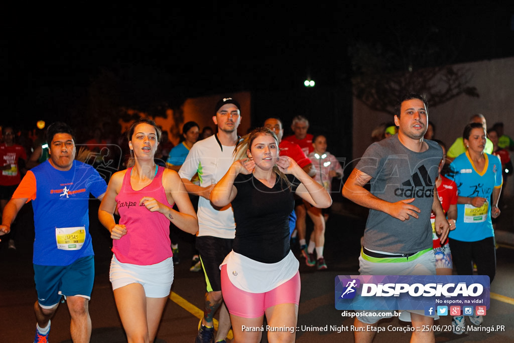 Unimed Night Run: Etapa Coração :: Paraná Running 2016