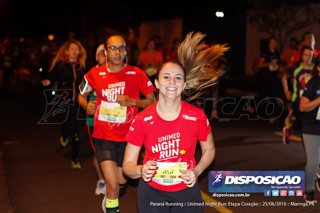 Unimed Night Run: Etapa Coração :: Paraná Running 2016