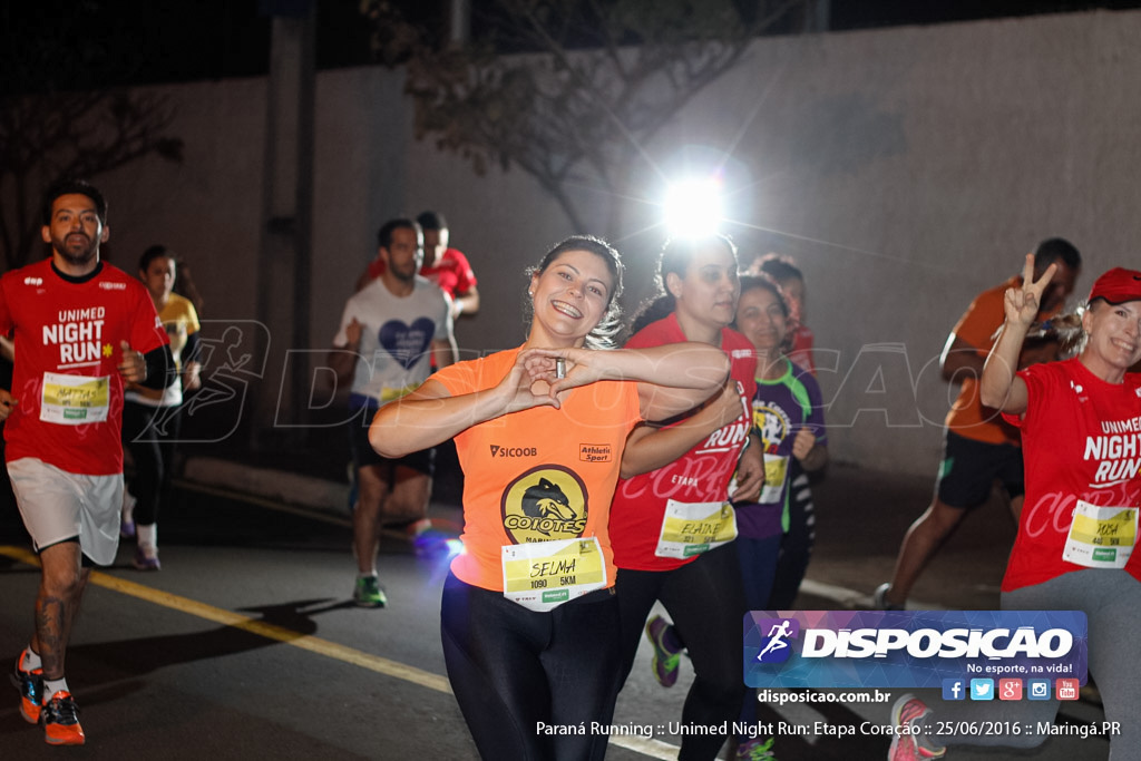 Unimed Night Run: Etapa Coração :: Paraná Running 2016