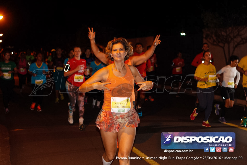 Unimed Night Run: Etapa Coração :: Paraná Running 2016