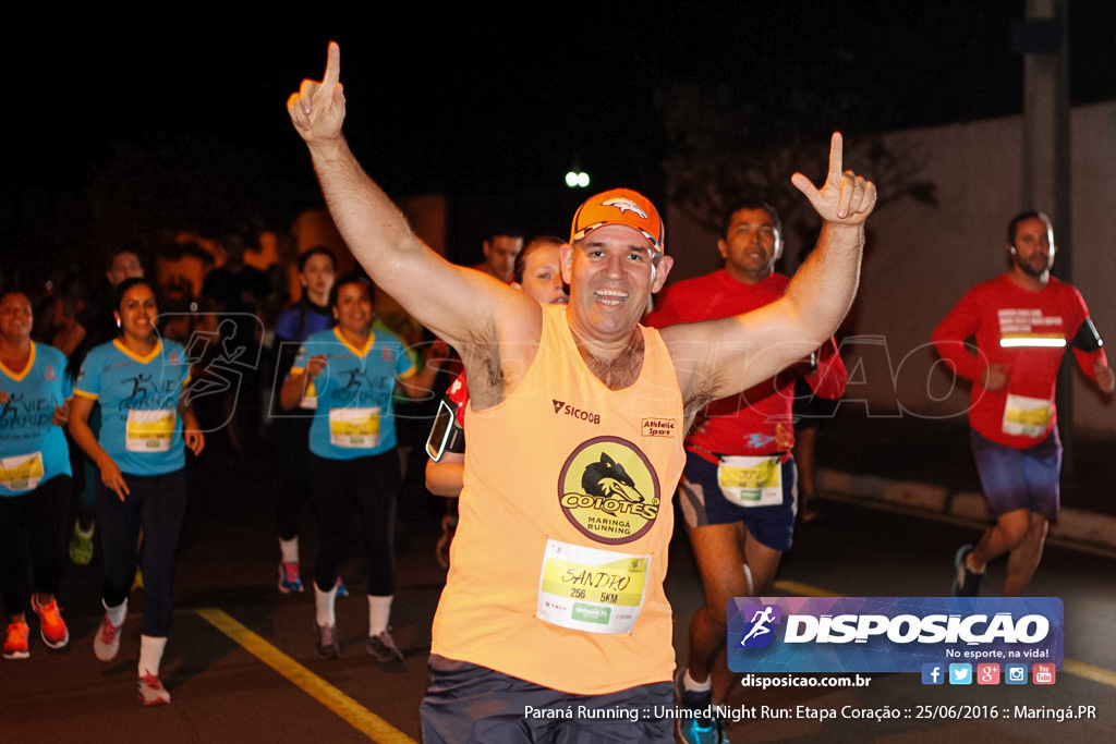 Unimed Night Run: Etapa Coração :: Paraná Running 2016