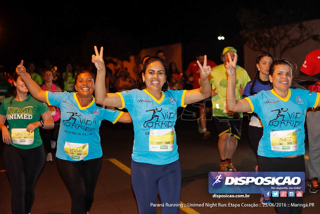 Unimed Night Run: Etapa Coração :: Paraná Running 2016