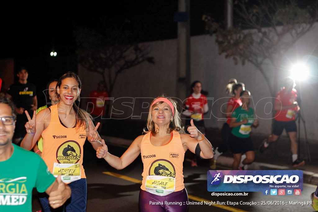 Unimed Night Run: Etapa Coração :: Paraná Running 2016