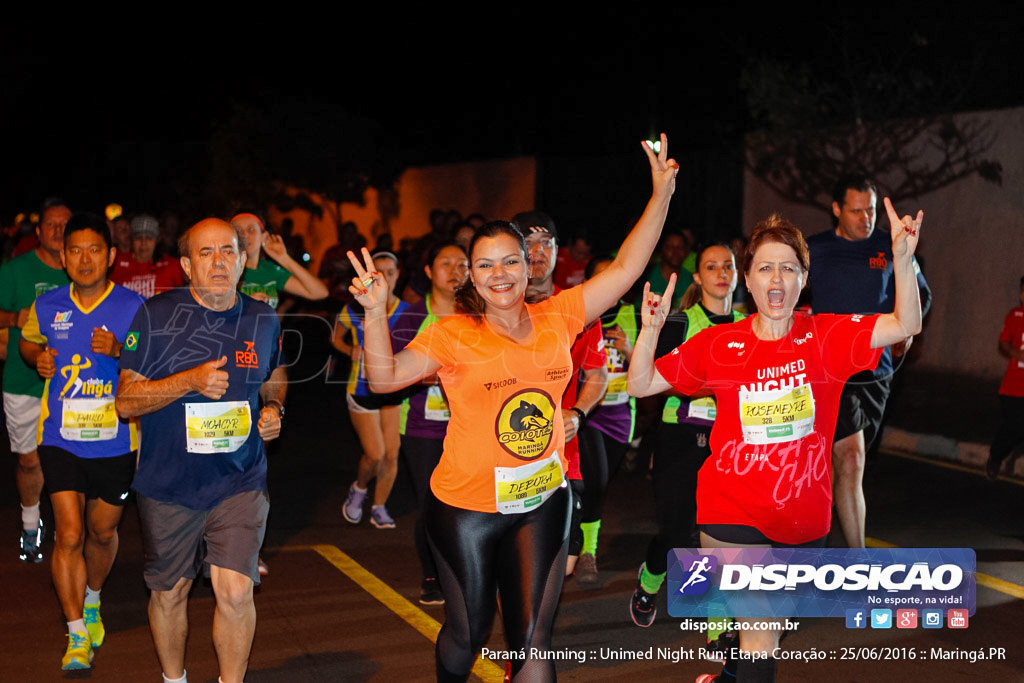 Unimed Night Run: Etapa Coração :: Paraná Running 2016