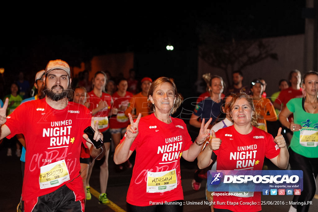 Unimed Night Run: Etapa Coração :: Paraná Running 2016