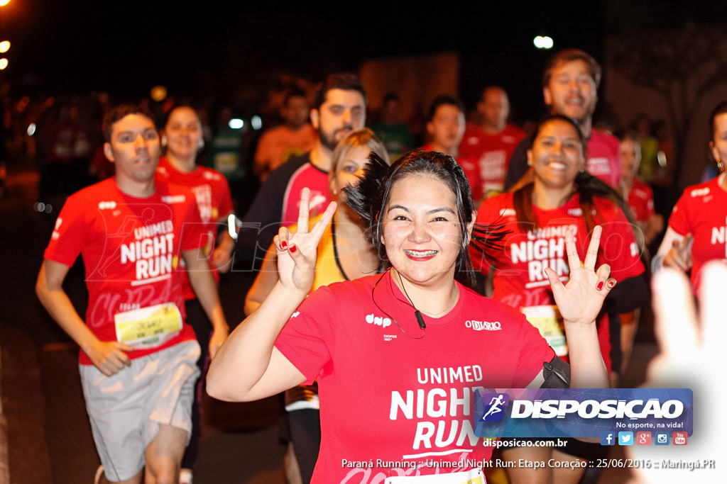 Unimed Night Run: Etapa Coração :: Paraná Running 2016