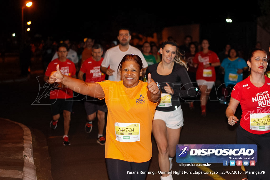 Unimed Night Run: Etapa Coração :: Paraná Running 2016