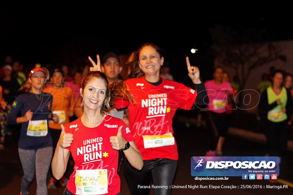 Unimed Night Run: Etapa Coração :: Paraná Running 2016