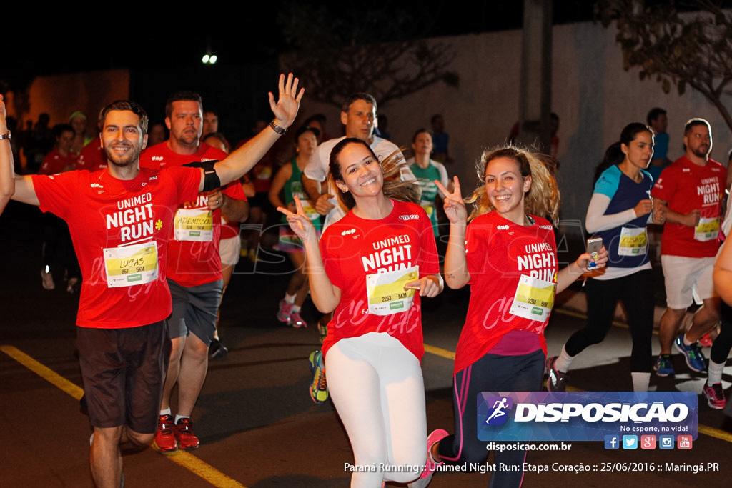 Unimed Night Run: Etapa Coração :: Paraná Running 2016