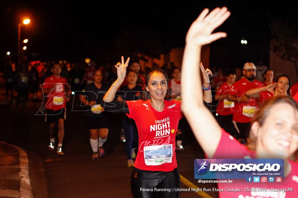 Unimed Night Run: Etapa Coração :: Paraná Running 2016