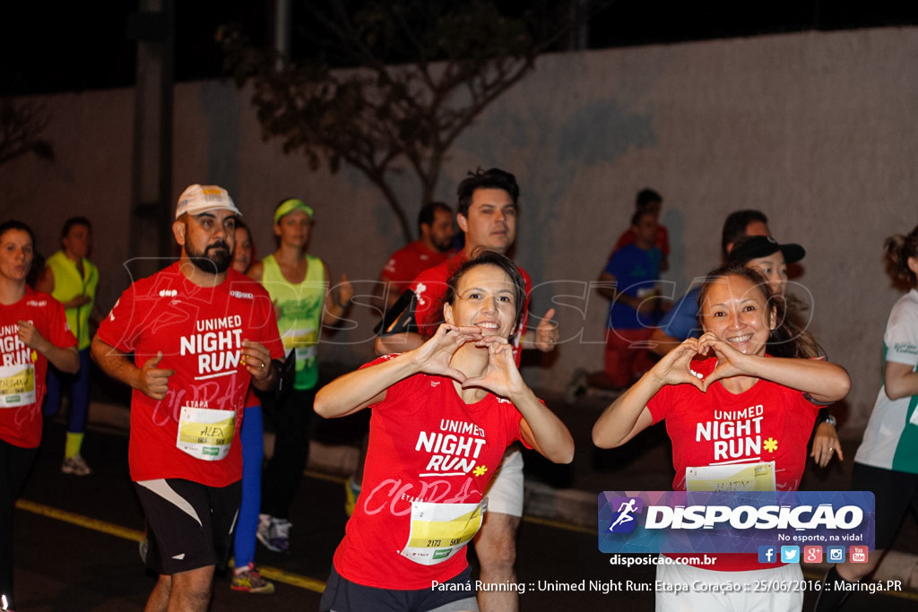 Unimed Night Run: Etapa Coração :: Paraná Running 2016