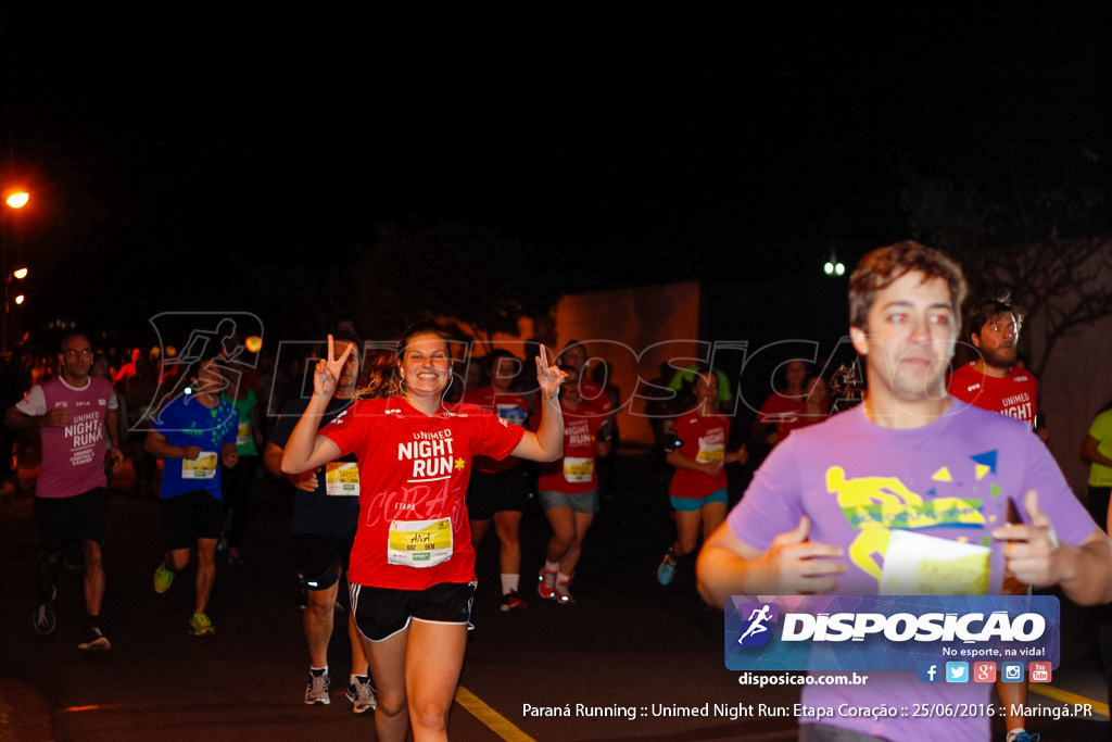 Unimed Night Run: Etapa Coração :: Paraná Running 2016