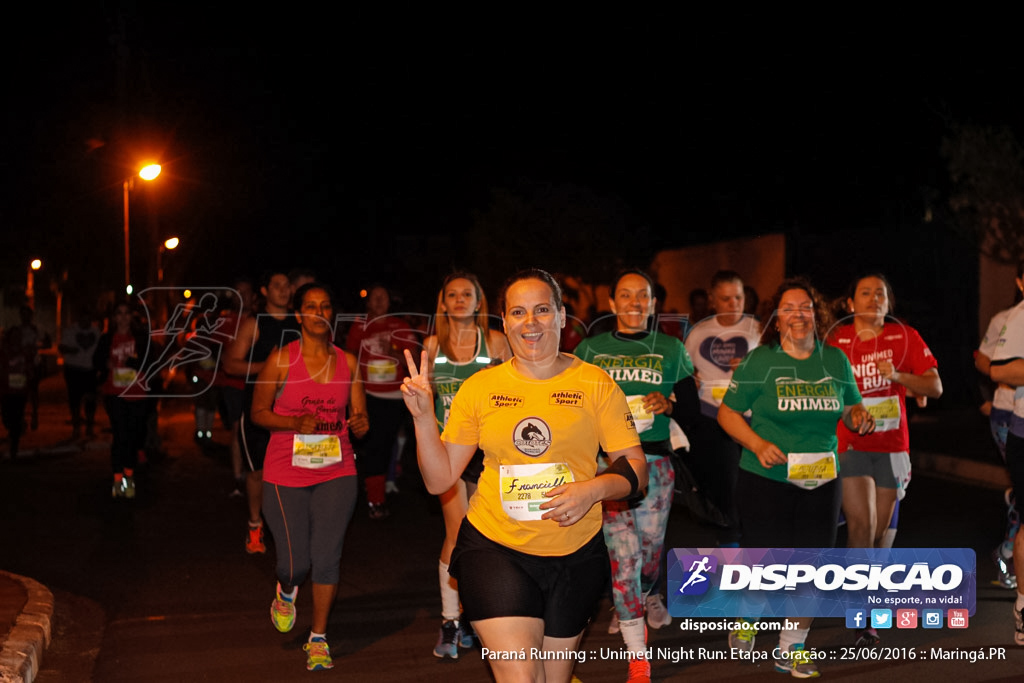 Unimed Night Run: Etapa Coração :: Paraná Running 2016