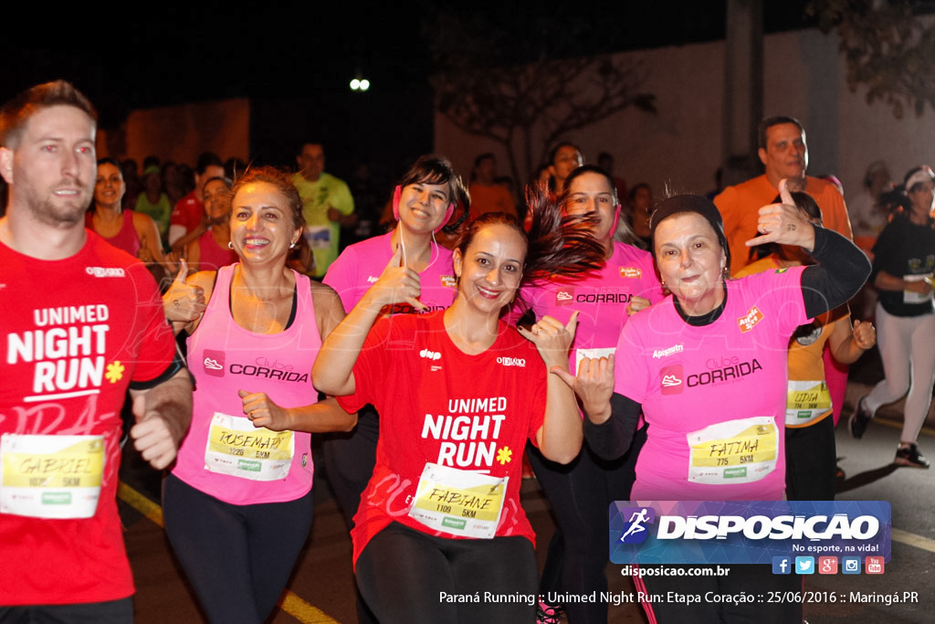 Unimed Night Run: Etapa Coração :: Paraná Running 2016