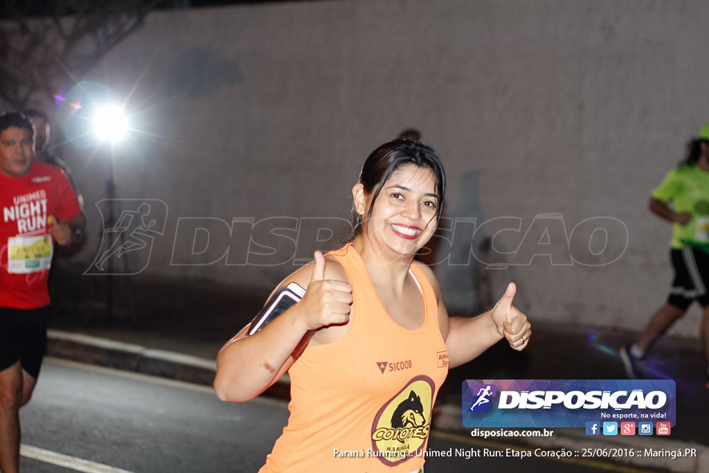 Unimed Night Run: Etapa Coração :: Paraná Running 2016