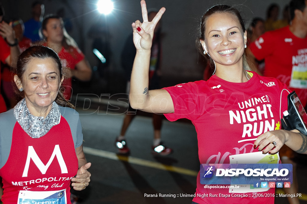 Unimed Night Run: Etapa Coração :: Paraná Running 2016