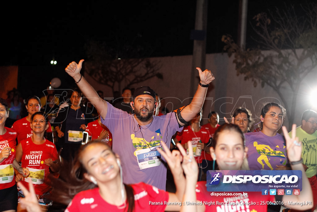 Unimed Night Run: Etapa Coração :: Paraná Running 2016