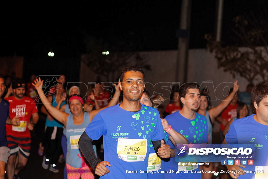 Unimed Night Run: Etapa Coração :: Paraná Running 2016