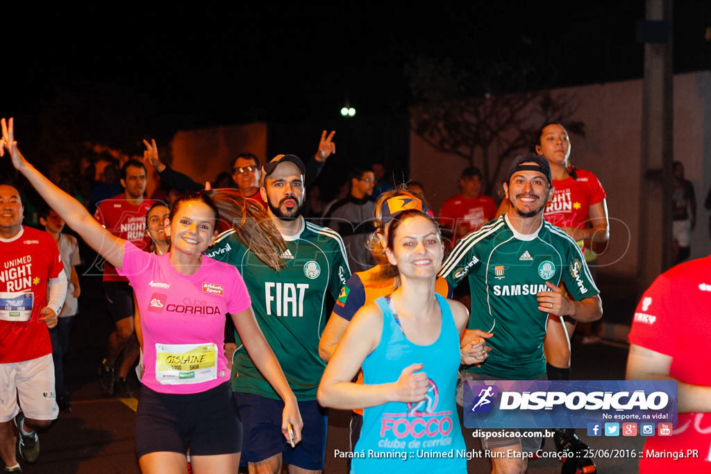 Unimed Night Run: Etapa Coração :: Paraná Running 2016