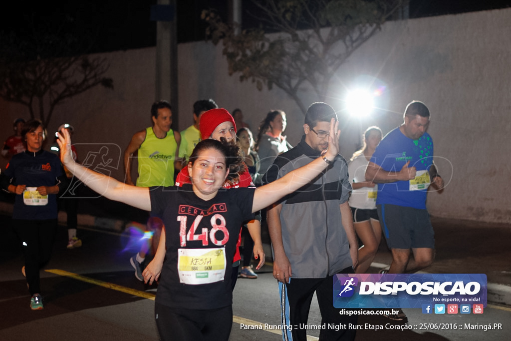 Unimed Night Run: Etapa Coração :: Paraná Running 2016