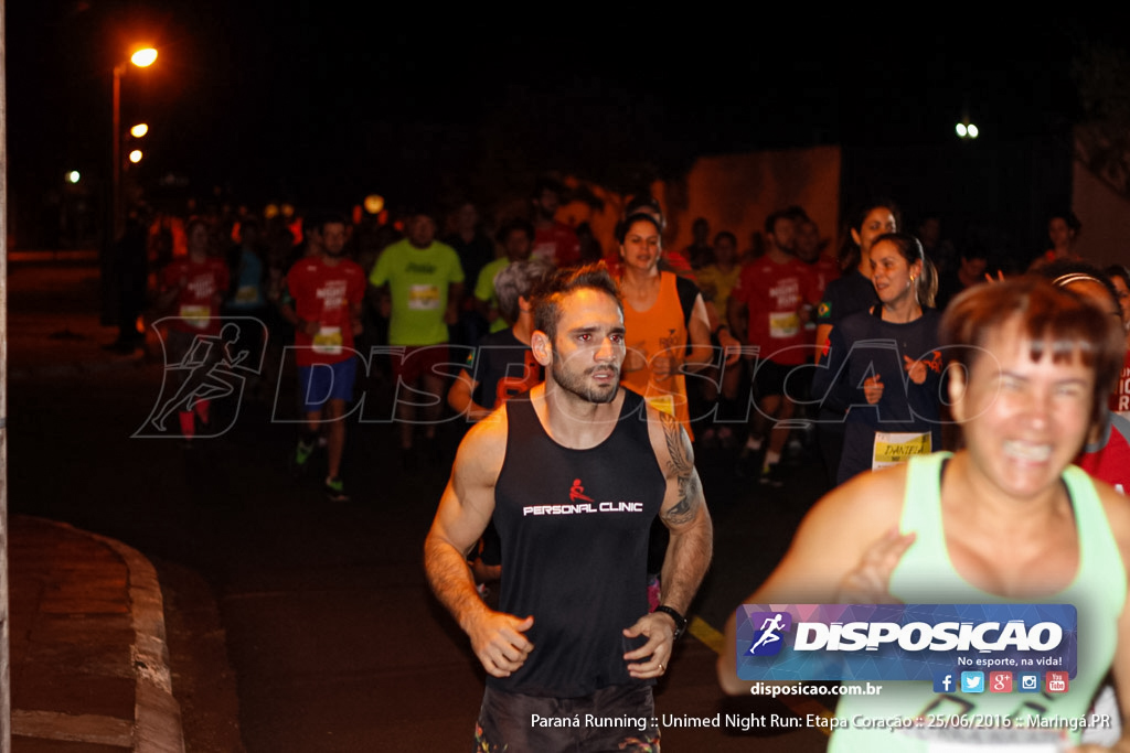 Unimed Night Run: Etapa Coração :: Paraná Running 2016