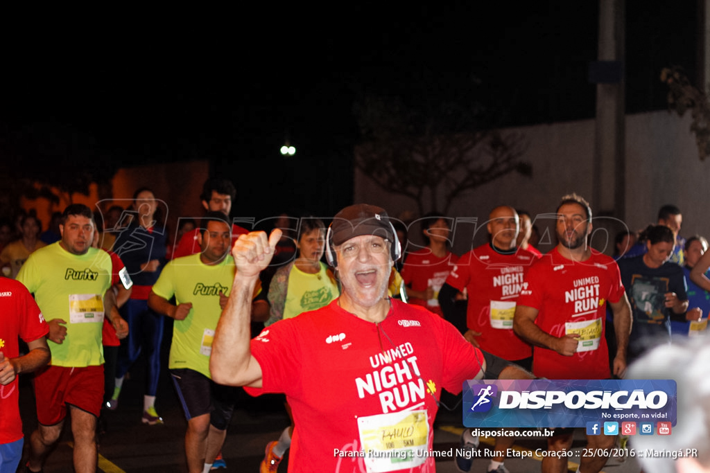 Unimed Night Run: Etapa Coração :: Paraná Running 2016