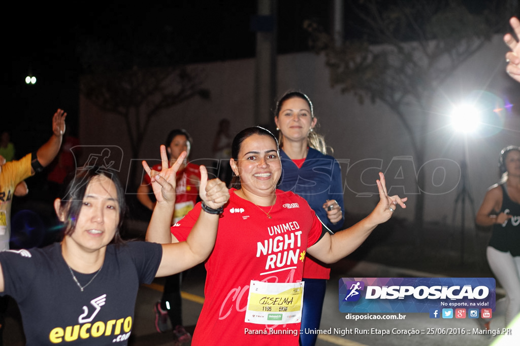 Unimed Night Run: Etapa Coração :: Paraná Running 2016