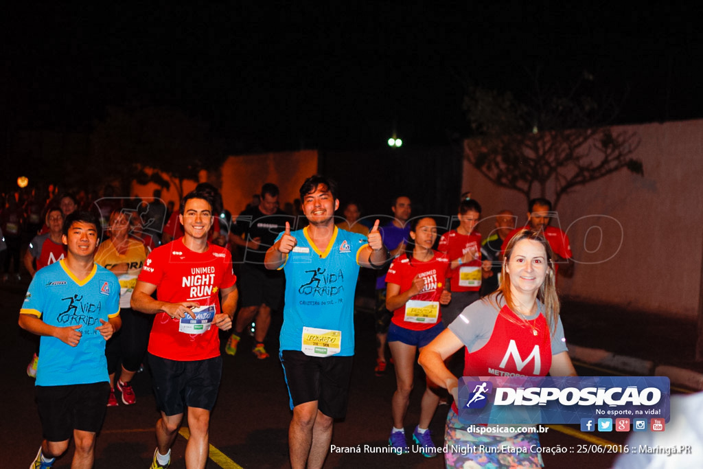 Unimed Night Run: Etapa Coração :: Paraná Running 2016