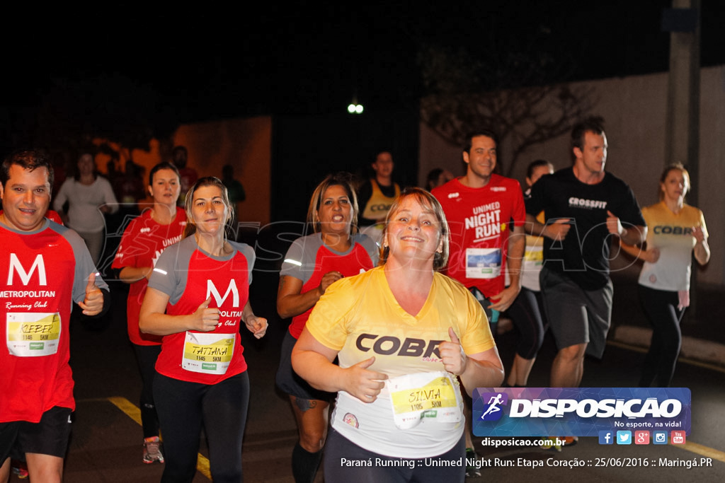 Unimed Night Run: Etapa Coração :: Paraná Running 2016