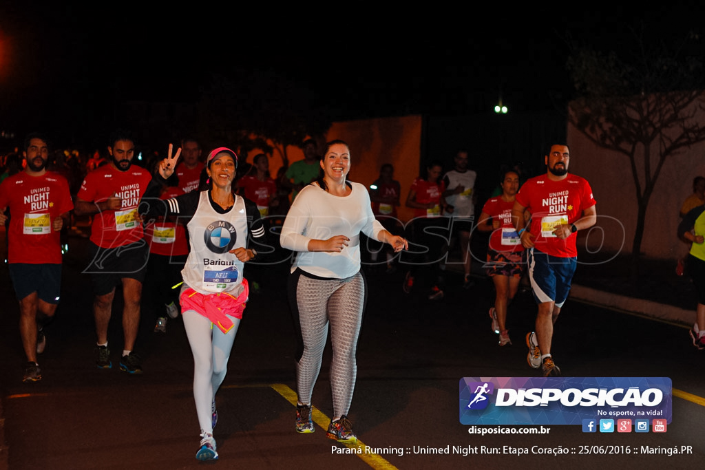 Unimed Night Run: Etapa Coração :: Paraná Running 2016