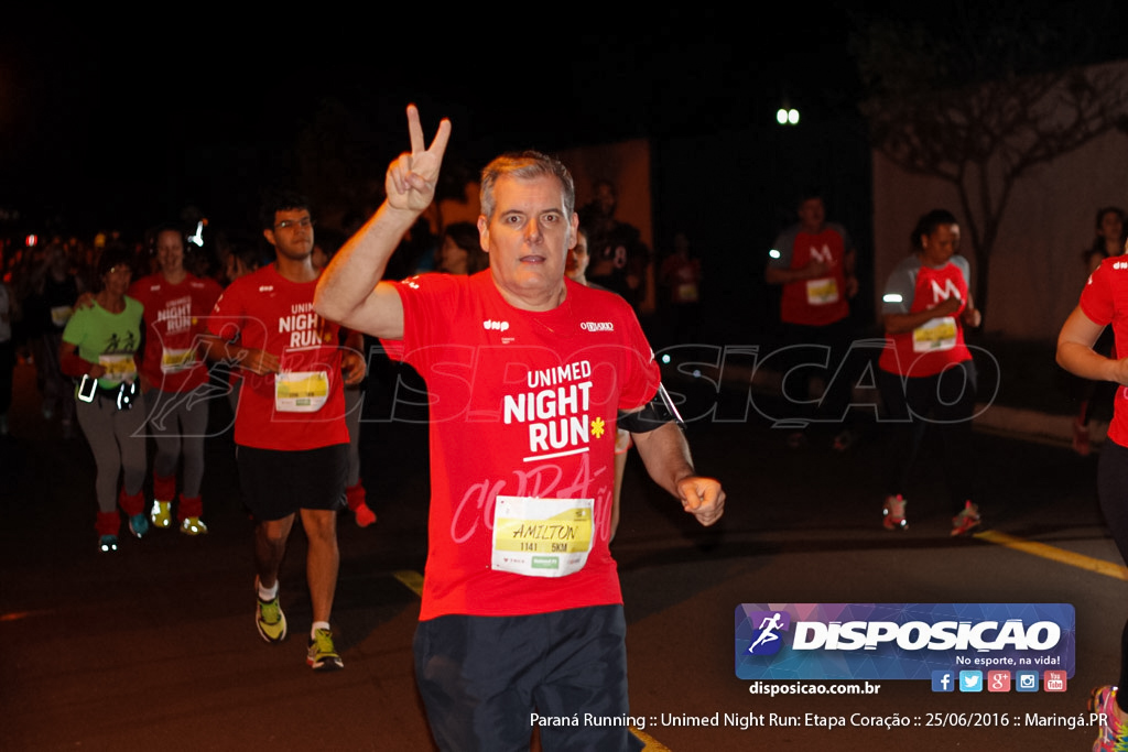 Unimed Night Run: Etapa Coração :: Paraná Running 2016