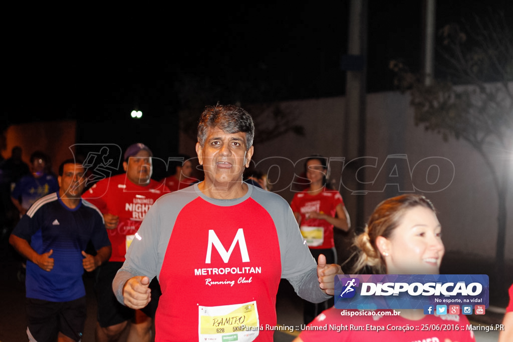 Unimed Night Run: Etapa Coração :: Paraná Running 2016