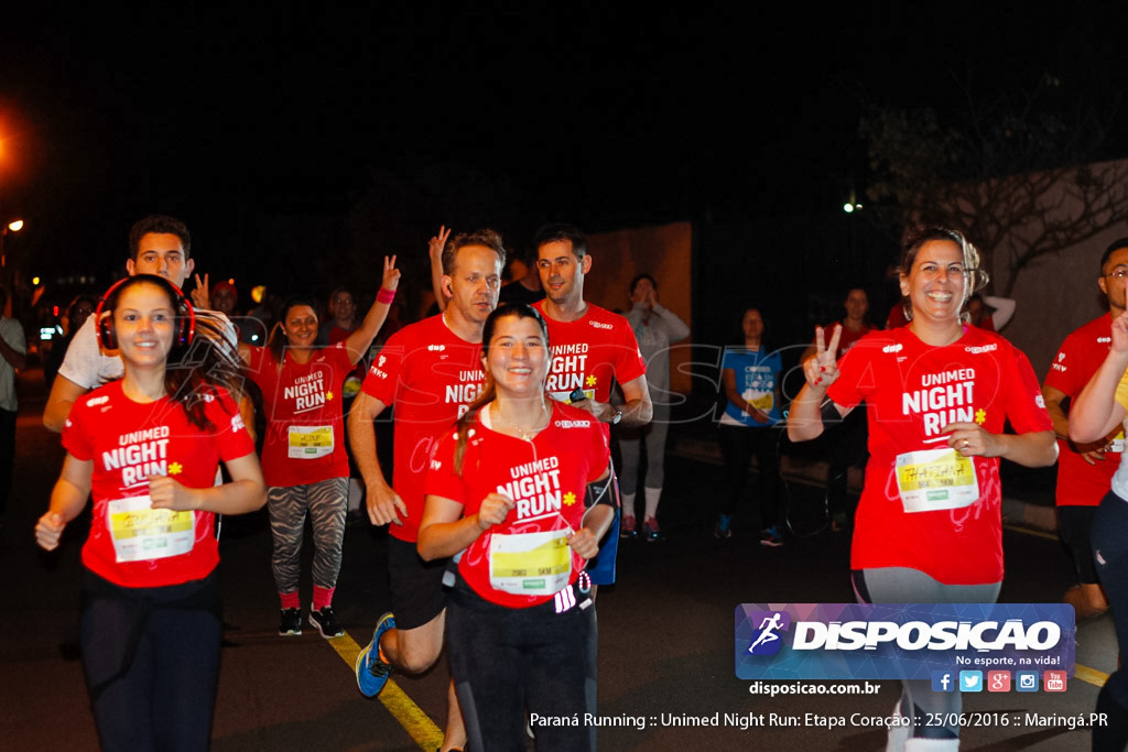 Unimed Night Run: Etapa Coração :: Paraná Running 2016